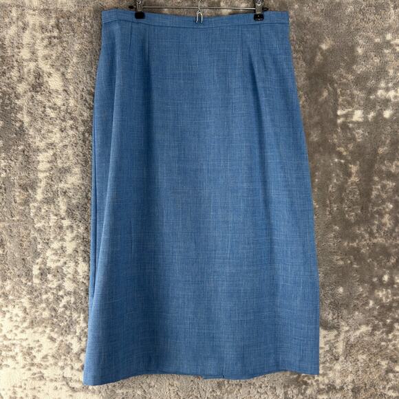 Sag Harbor Plus Size 18 Pencil Maxi Skirt Blue Casual Party Zip - Picture 1 of 8